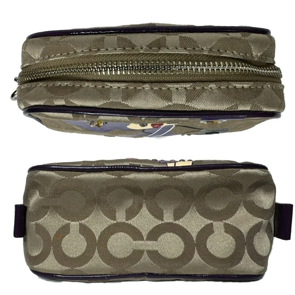 Coach Poppy Chan Violette Japanese Rare Signature C Purple Cosmetic Make-Up Bag